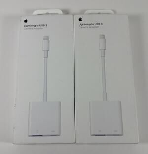 Apple Lightning Digital AV and USB 3 Camera Adapter 2x Lot A1619 A1438 Apple OEM